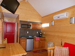 Inside my Deluxe Cottage at KOA Greybull, WY