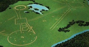 ariel view of the Newark Earthworks mound