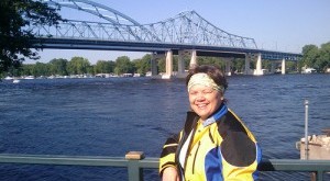 Here I am on my first solo road trip, crossing the Mississippi River.