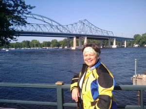 Here I am on 2010 on my first solo road trip, crossing the Mississippi River. 