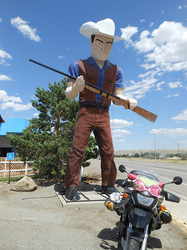 Muffler Man with my bike