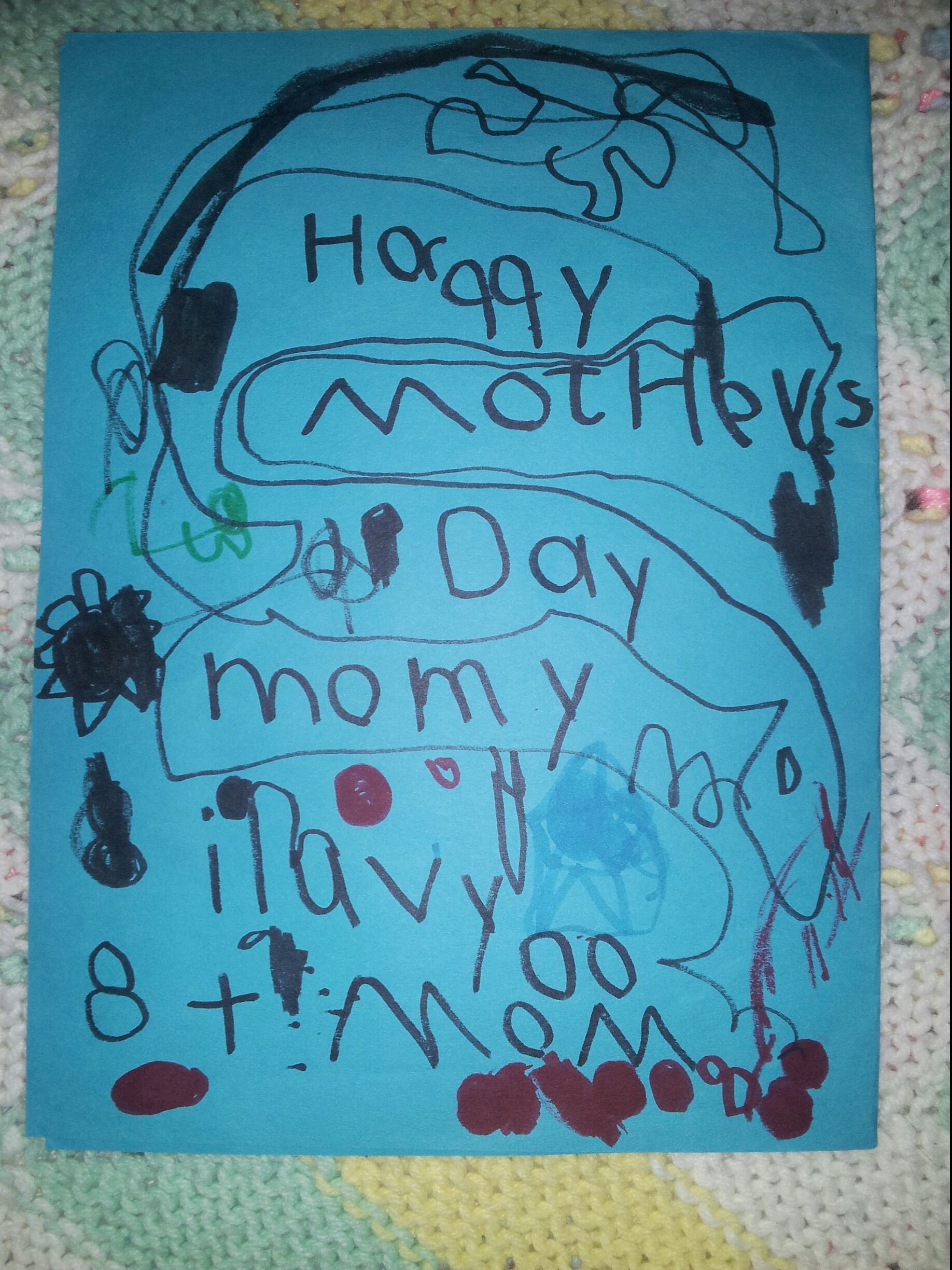 picture of a child's mother's day card