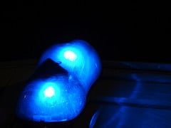 blue police lights