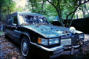 a real hearse at Creekside Manor 
