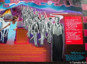 "Civil War" mural by Molly Must in Marlinton WV