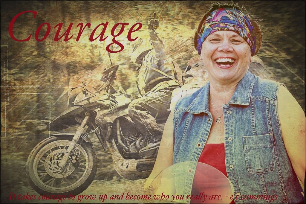 The "Courage" card that Jeri Leach made for my birthday
