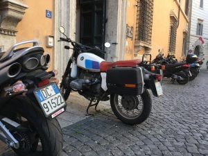 motorcycles in every Rome alleyway