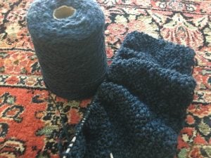 Here's the yarn and my work in progress