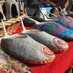 Felted clogs in the Piazza Matteotti