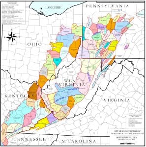 Appalachian Coal Fields Map