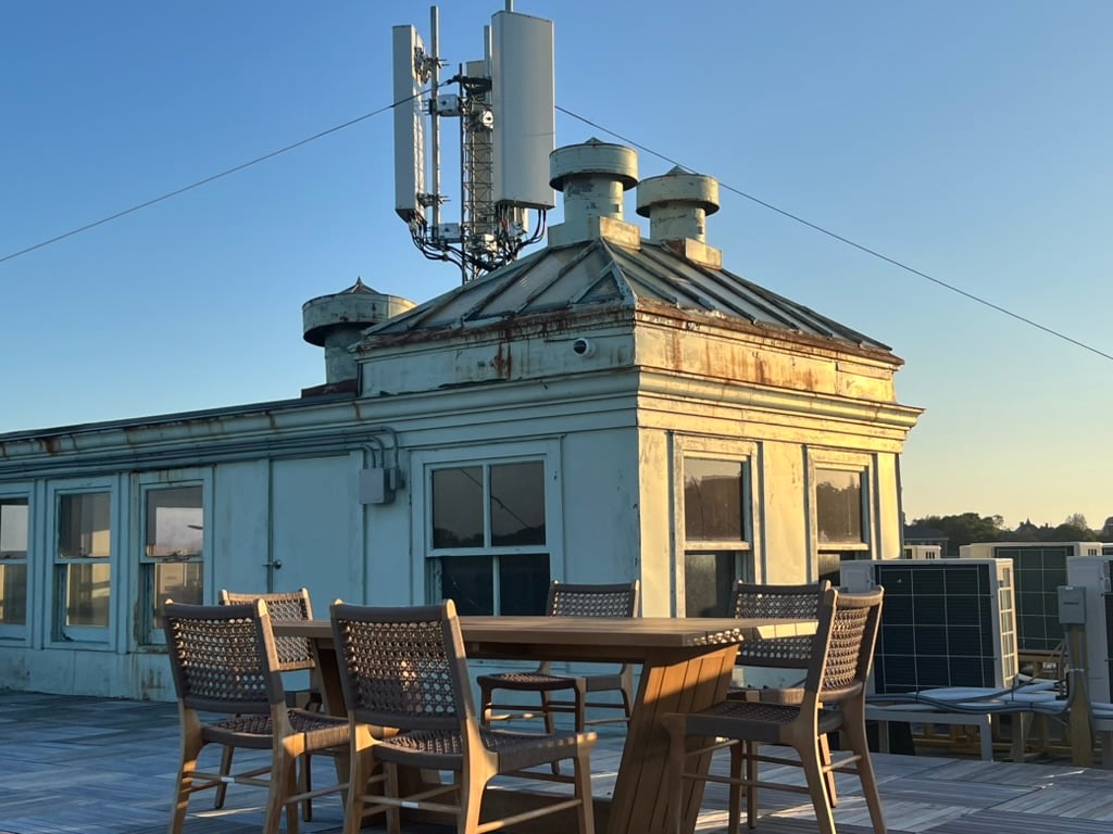 rooftop of an apartment building